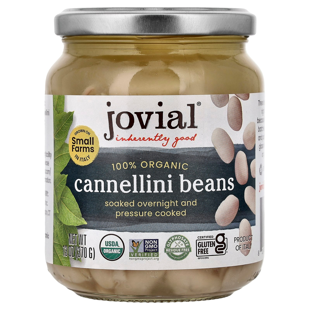 Jovial, 100% органическая фасоль каннеллини, 370 г (13 унций)