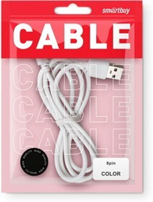 Дата-кабель Туре С 8pin шт Smartbuy бел 1м