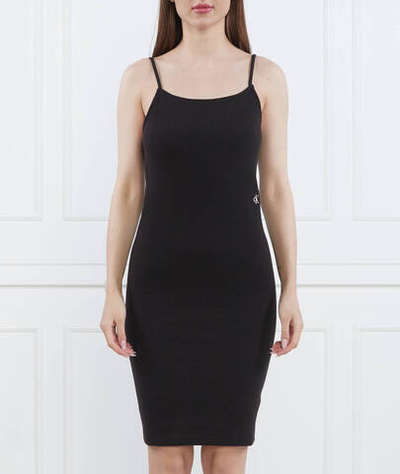 Платье SLUB RIB STRAPPY DRESS CALVIN KLEIN JEANS - черный(J20J221149)