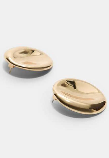 STRADIVARIUS Овальные металлические серьги, золотой