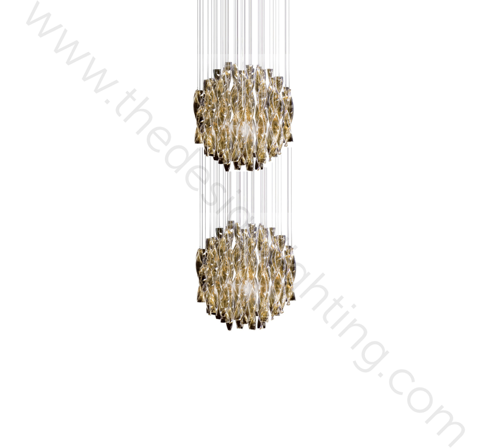 Pendant design lamp  AURA by AXO LIGHT/2 D 45 cm (Brown)
