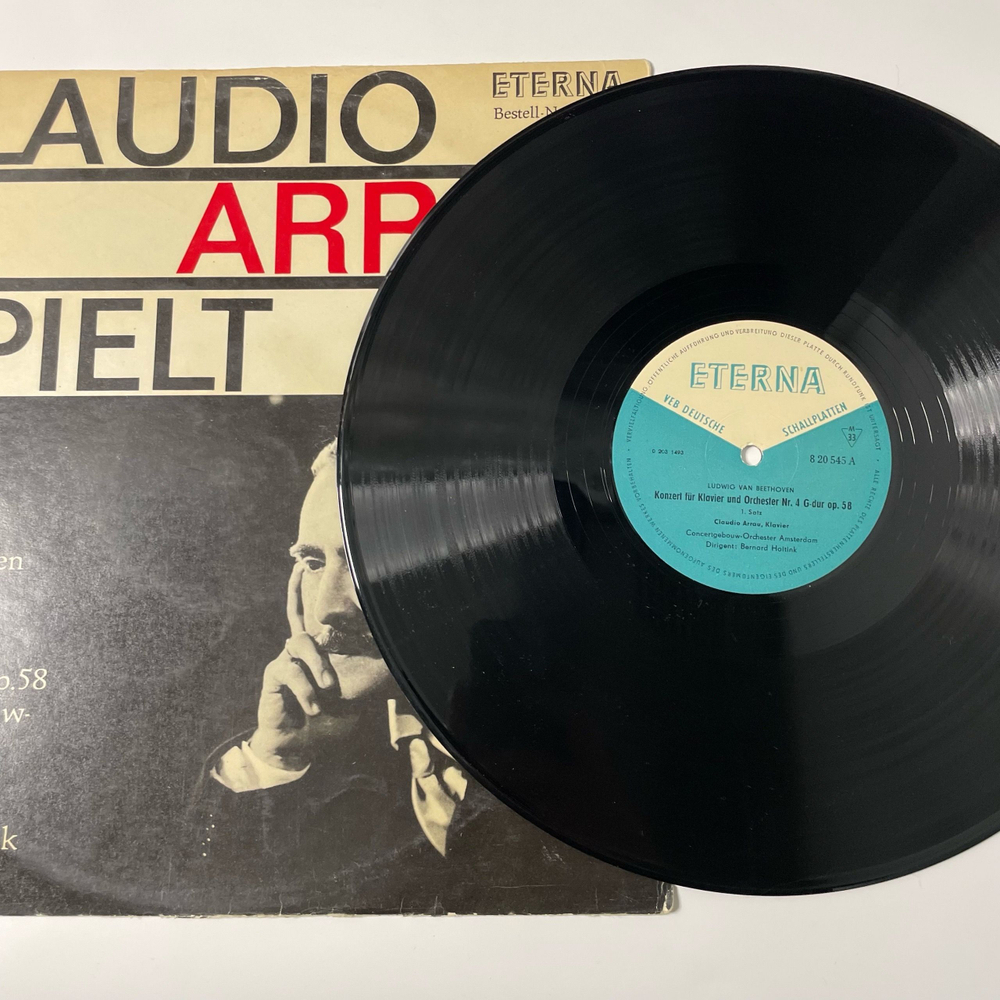 Винтажная виниловая пластинка LP Ludwig van Beethoven Бетховен, Claudio Arrau, Konzert Fur Klavier Und Orchester Nr. 4 G dur Op. 58 (ГДР 1965)
