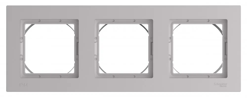 ATLASDESIGN AQUA 3-постовая РАМКА, IP44, АЛЮМИНИЙ