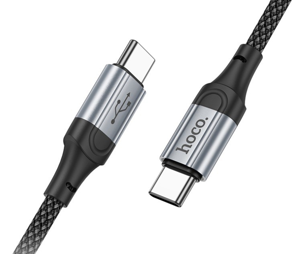 Usb Кабель-зарядка Type-C на Type-C Hoco X102 1м 60W черный