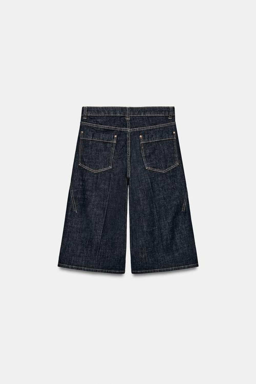 ZARA ДЖИНСОВЫЕ ШОРТЫ Z1975 С ВЫСОКОЙ ПОСАДКОЙ, СИНИЙ