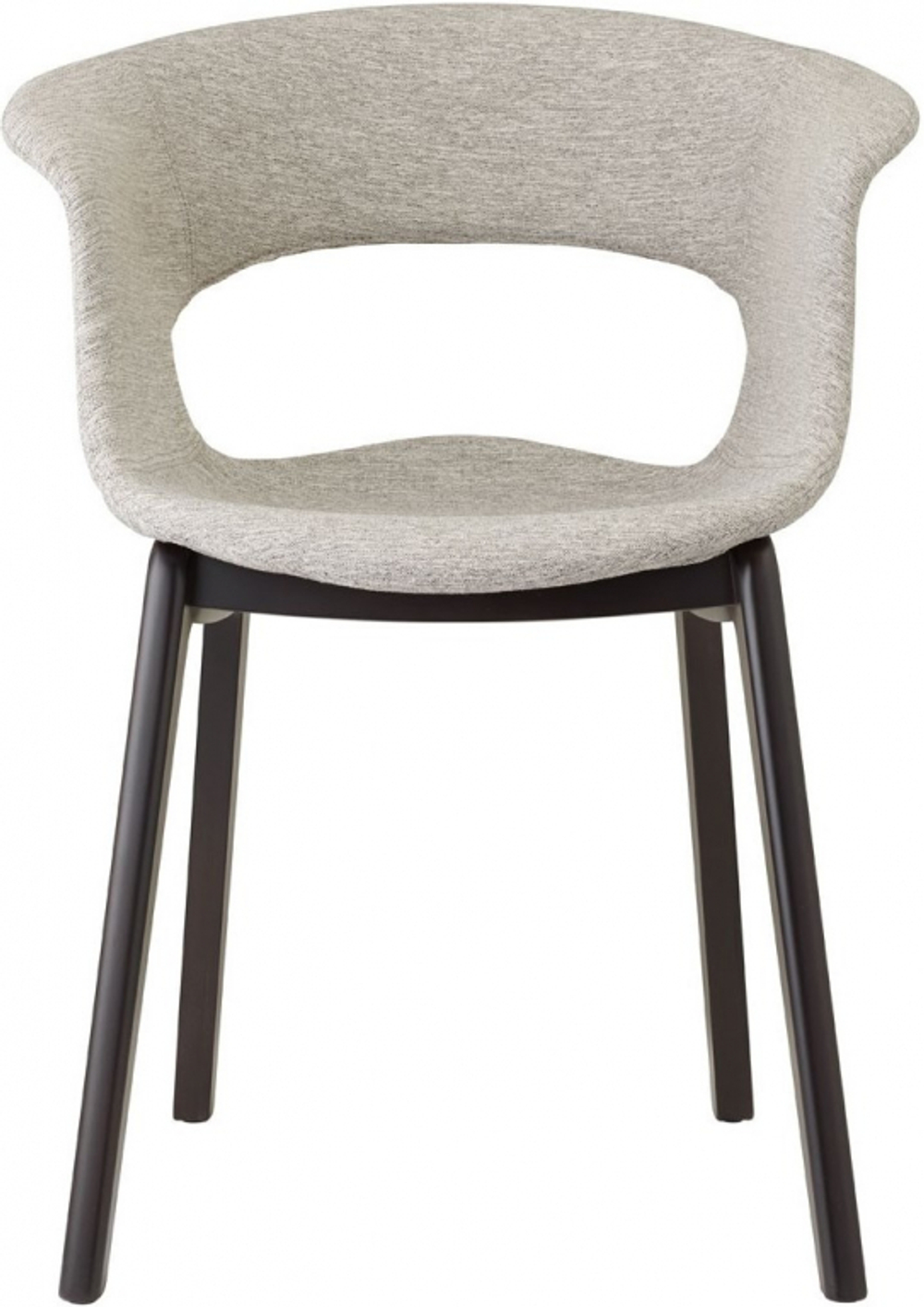 Кресло с обивкой Scab Design Natural Miss B Pop, венге, светло-серый