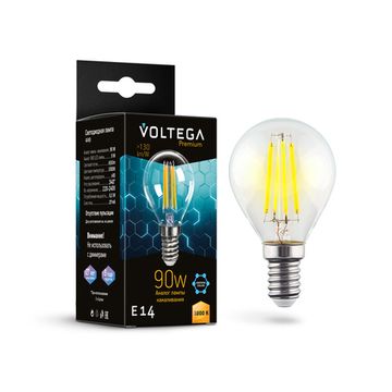 Светодиодная лампа Шар Crystal Graphene Globe 9W 3000K E14 (7222) VG10-G45E14-3K-9W-F прозрачная Voltega