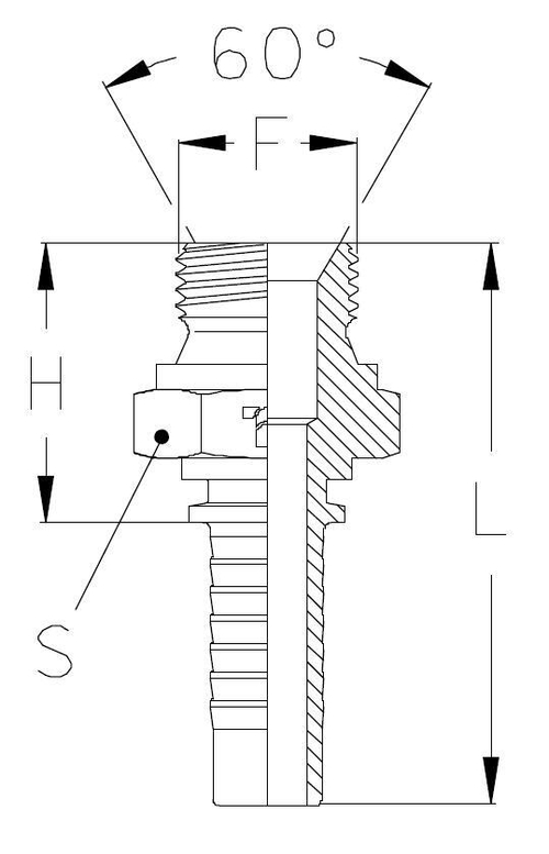 Фитинг DN 12 BSP (Ш) 5/8