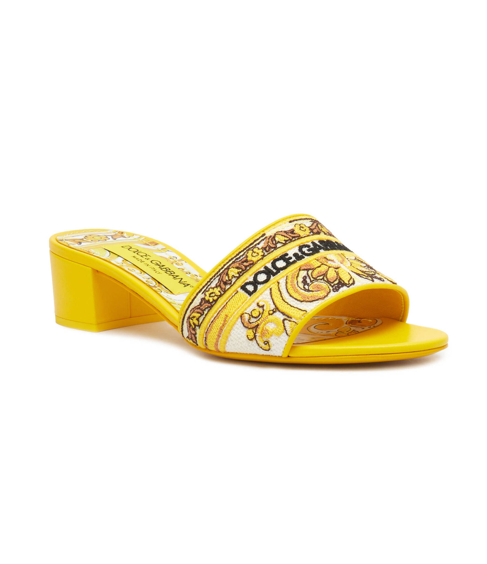 Сабо на каблуке Dolce & Gabbana - желтый(CR1748 AV804)
