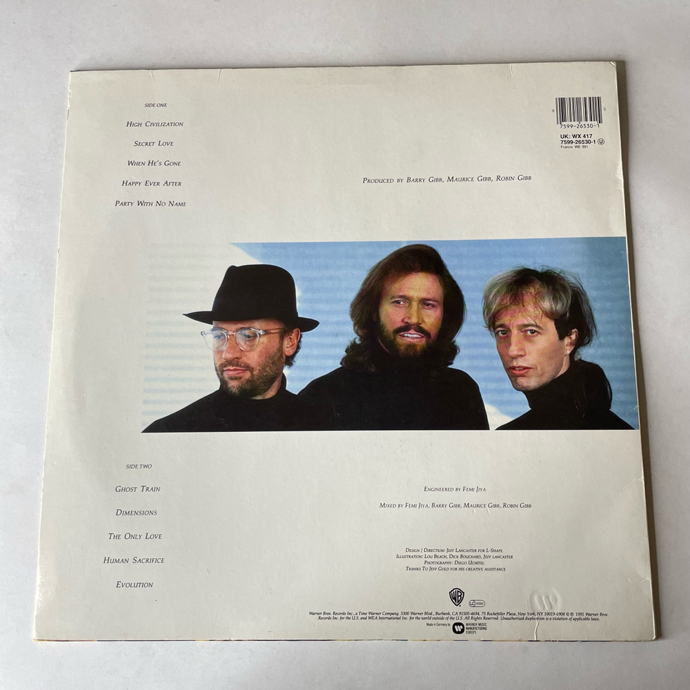 Винтажная виниловая пластинка LP Bee Gees High Civilization (Германия 1991)
