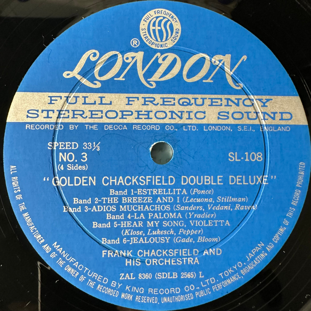 Frank Chacksfield & His Orchestra - Golden Chacksfield Double Deluxe 2LP (Япония)