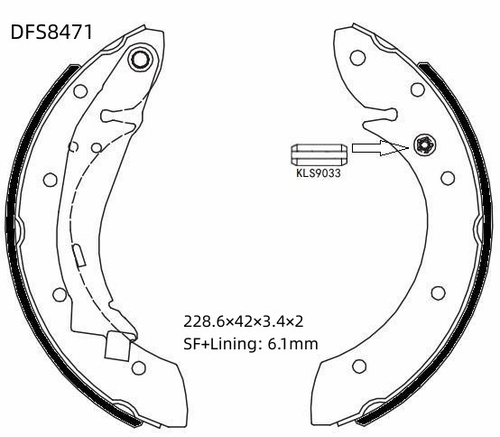 Колодки тормозные барабанные задние Double Force DFS8471