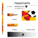 Карандаш ч/г "HappyGraphix. Футбол.Чемпионы. Испания" НВ, (Bruno Visconti)