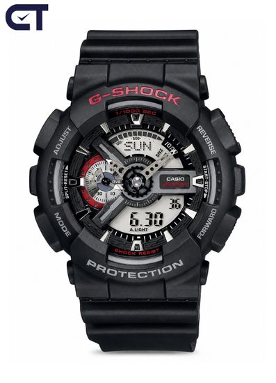 CASIO GA-110-1ADR G-SHOCK мужские наручные часы — культовая крупная аналогово-цифровая G-SHOCK с WR200