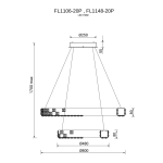 Люстра подвесная Elegance Chrome FL1148-30P, LED