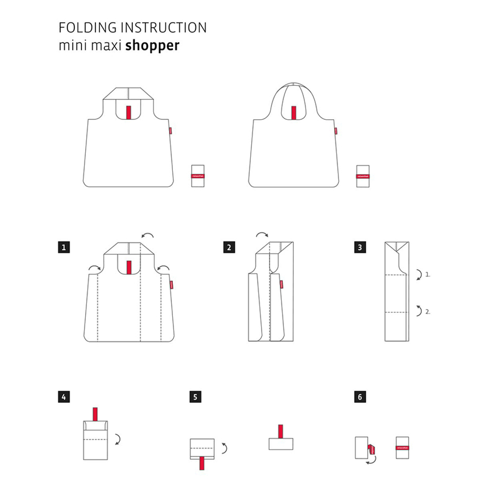 Сумка складная mini maxi shopper winter red