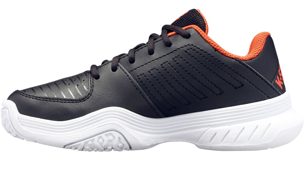 Juniorskie buty tenisowe K-Swiss Court Express Omni - jet black/spicy orange/white