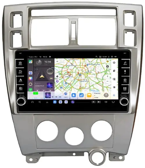 Магнитола для Hyundai Tucson 2004-2009 - Kuberg OL-1725-2 (кнопки и крутилки) Android 13, Быстрая, CarPlay, 4G SIM-слот