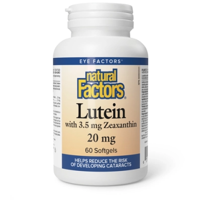 Natural Factors Natural Factors, Lutein + Zeaxanthin 20 Mg - 60 Softgel | Zeaksantinli lyutein, 60 kapsula