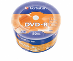 Оптический диск Verbatim DVD-R 4.7GB 16X AZO Matt Silver, Bulk, 50 шт