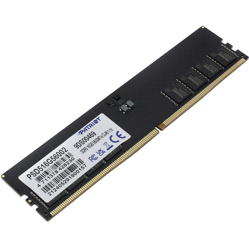 Модуль памяти DIMM DDR5 16Gb, 5600Mhz, Patriot Signature Line (PSD516G56002)