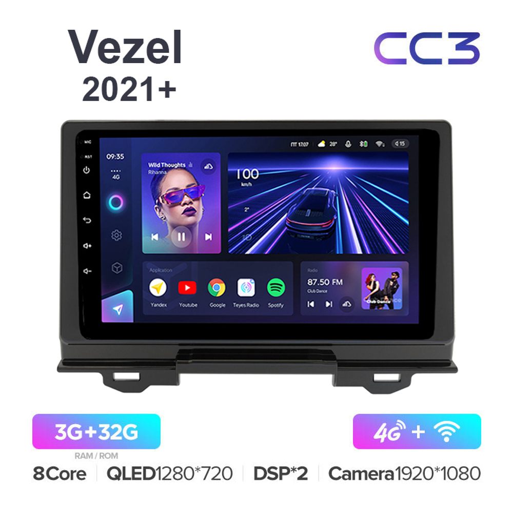 Teyes CC3 10,2"для Honda Vezel, H-RV 2021+