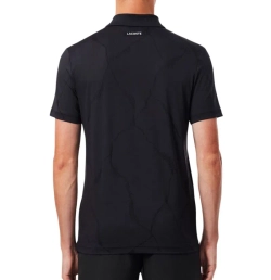 Мужское теннисное поло Lacoste Ultra Dry Jacquard Crocodile Tennis - black