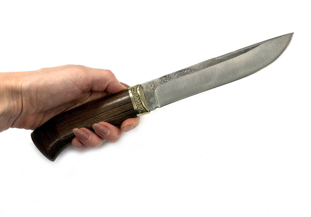 Нож Путник, 95Х18 со следами ковки, венге, мельхиор