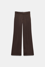 АТЛАСНЫЕ БРЮКИ С НИЗКОЙ ПОСАДКОЙ — ZARA