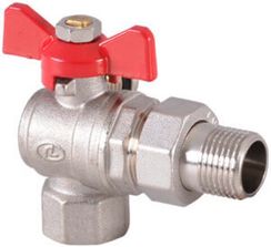 Кран шаровый со сгоном Lavita обжим НР 3/4" бабочка гофротруба 30943