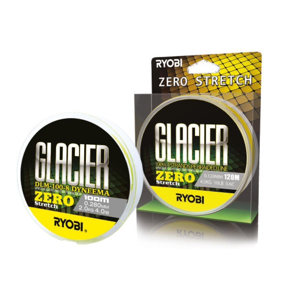 Шнур GLACLER ZERO-120M 0.4/d-0.105mm yellow Ryobi
