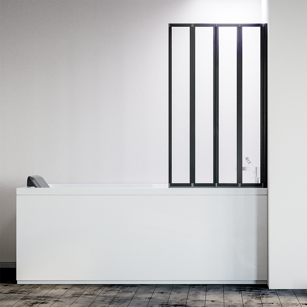 Душ. шторка Veconi PL-74BR Арт. PL74BR-90-01-19C4 Стекло прозр./4 мм (уст.905-920,выс.1500)