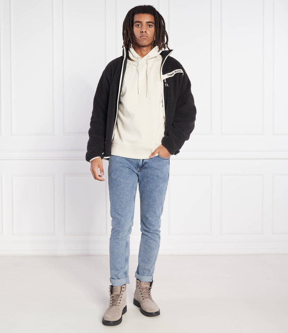 Худи shrunken badge hoodie CALVIN KLEIN JEANS - бежевый(J30J321879)
