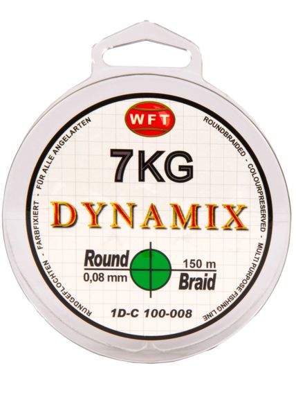 Леска плетёная WFT KG ROUND DYNAMIX Green 150 м, 0,08 мм