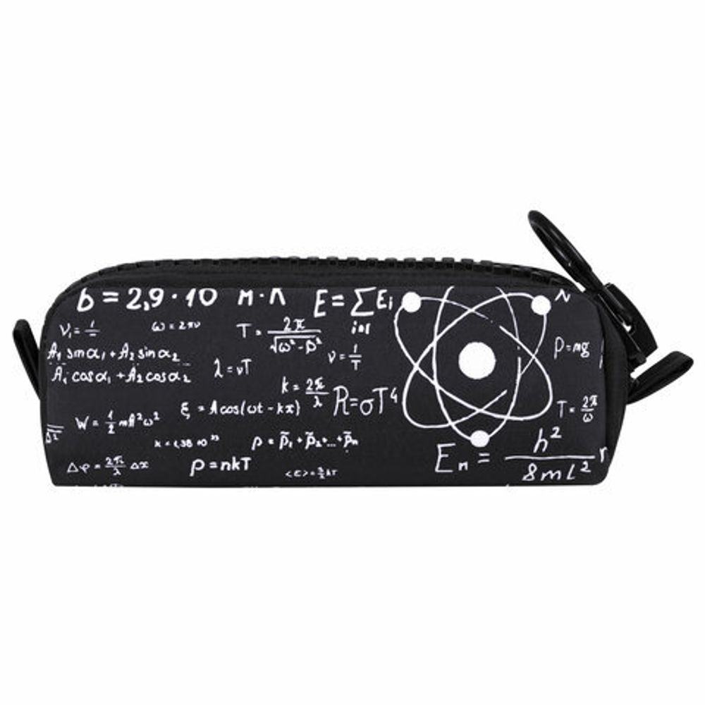 Пенал BRAUBERG с объемной "тракторной" молнией, 1 отделение, ткань, 22х5см, Science, 272343