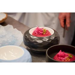 Блюдо круглое d 17,5 см h8 см 200 мл для подачи бело-черное "Shine" P.L. Proff Cuisine [1]