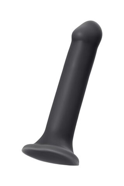 Черный фаллос на присоске Silicone Bendable Dildo XL - 20 см. (Цвет: черный)