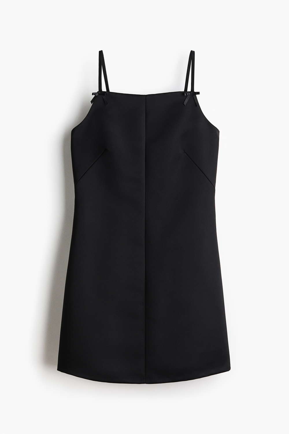 Атласное платье на бретелях — Чёрный - H&M