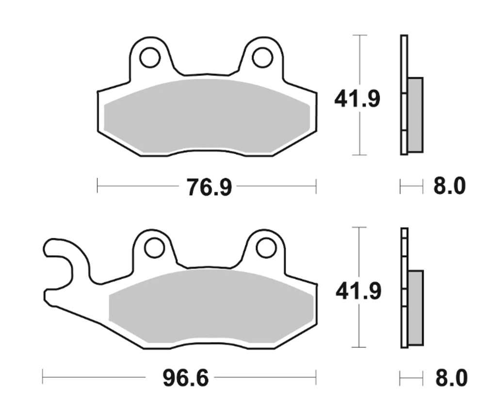 Brembo Колодки тормозные 07YA21SD (1 суппорт)