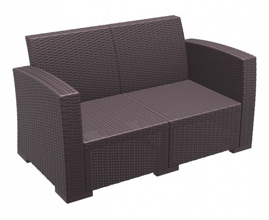 Диван пластиковый плетеный двухместный с подушками Monaco Lounge