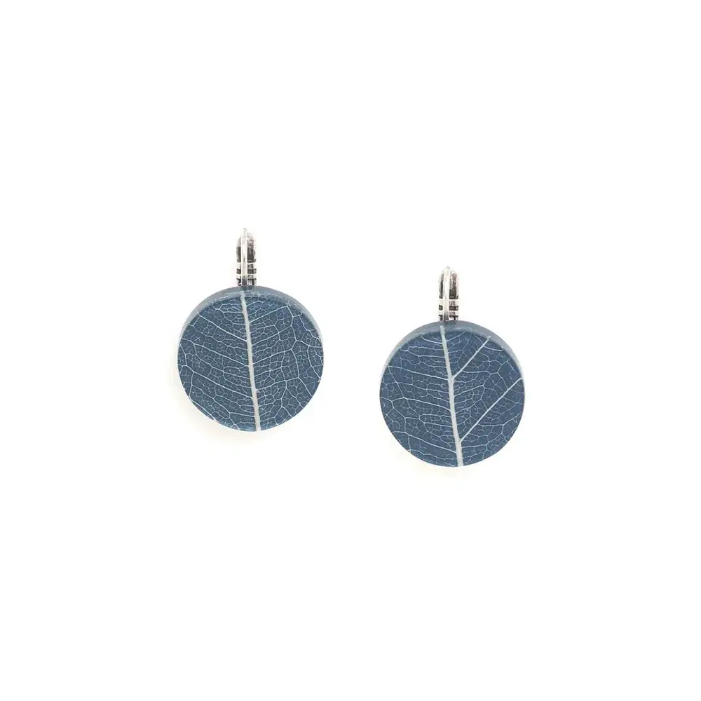 Серьги Nature Bijoux, Ficus Carica, с акрилом и смолой, NB25.2-12-90269 (синий)