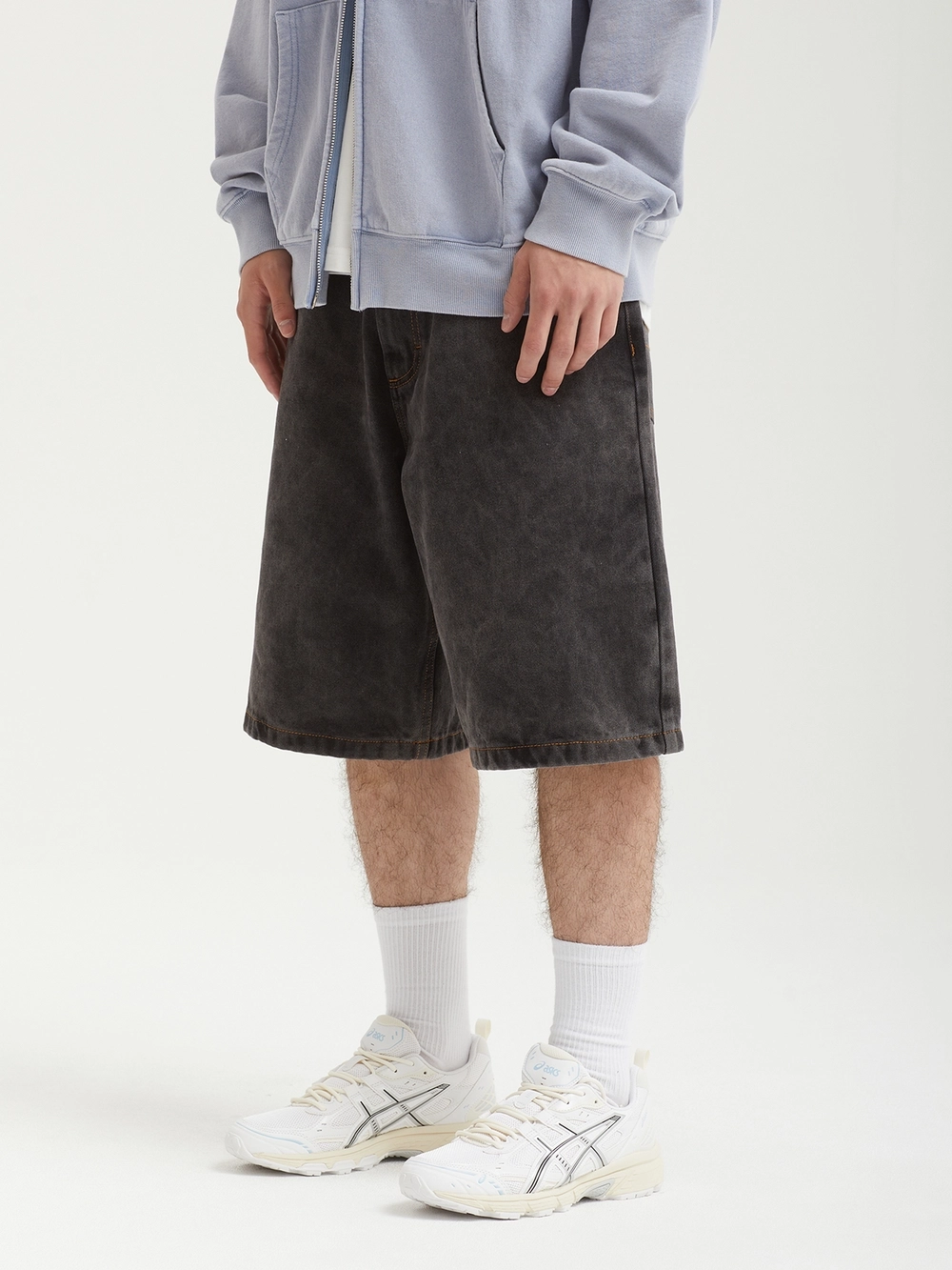 Шорты Октябрь Og Logo Baggy "Black Stone Washed"