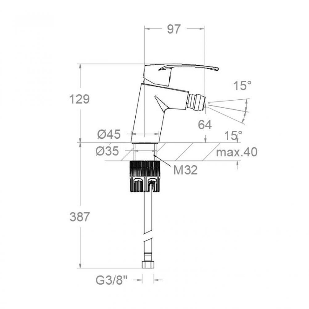 Смеситель для биде NEW FLY 570321