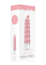 Розовый фигурный вибратор Lacee с тонким кончиком - 15,5 см. (Цвет: розовый)