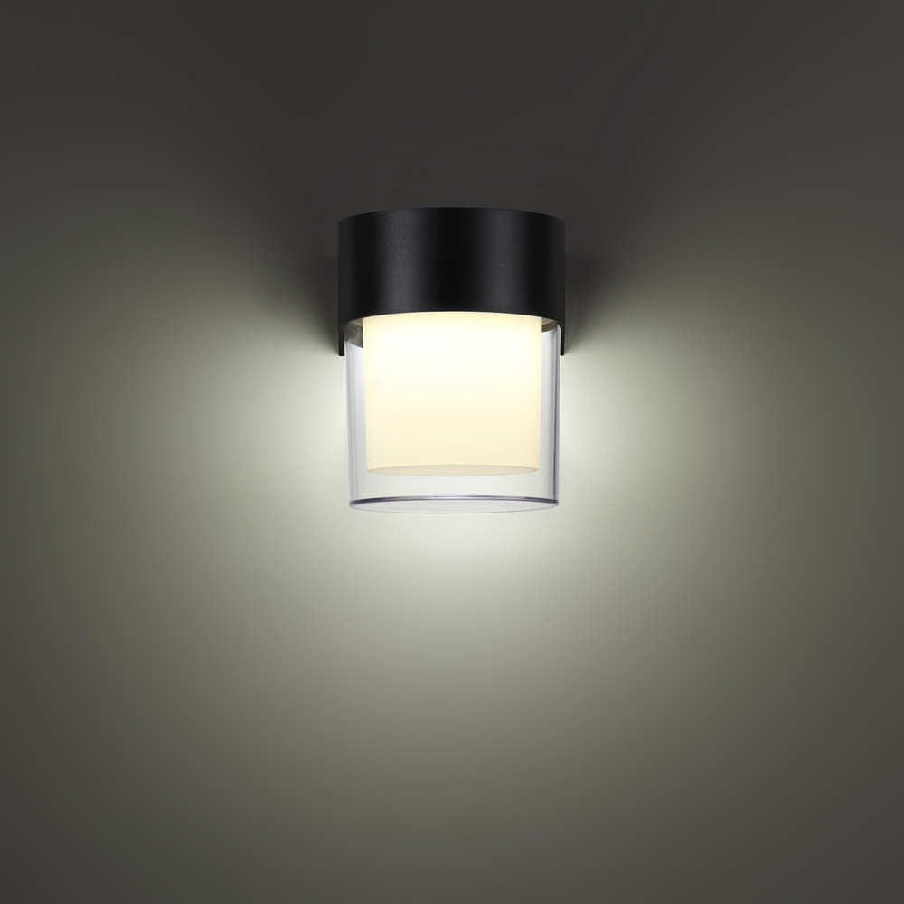 Уличный настенный светодиодный светильник 359297 STREET NT24 000 черный IP65 LED 5W 4000K 175-265V OPAL