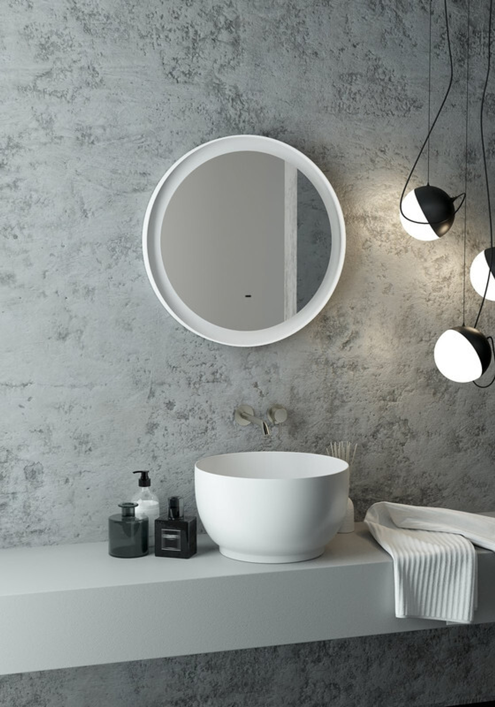 Зеркало "Planet white Led" D 600 с бесконтактным сенсором