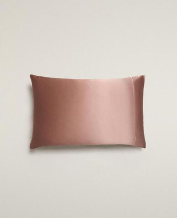 ZARA HOME НАВОЛОЧКА ИЗ 100% ТУТОВОГО ШЕЛКА, РОЗОВЫЙ