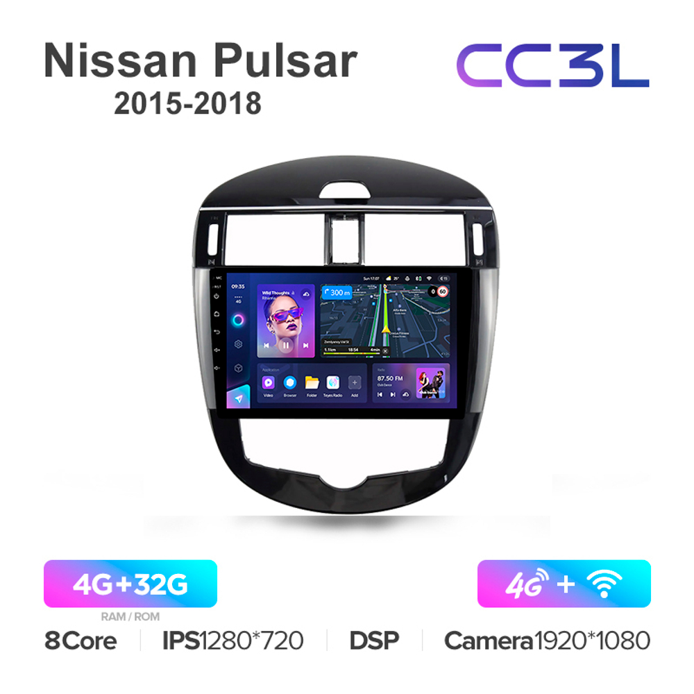 Teyes CC3L 9"для Nissan Pulsar 2015-2018