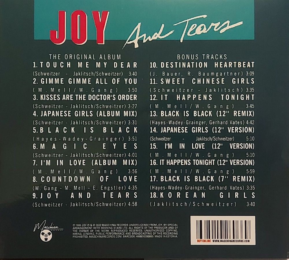 Joy- Joy And Tears (1987-2022)