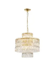 Люстра подвесная NewRgy M32-ф500*H460 H GOLD, 12×40 Вт, золотая